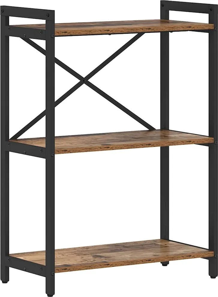 vidaXL Könyvespolc Régi fa 60 x 30 x 85 cm Faanyag