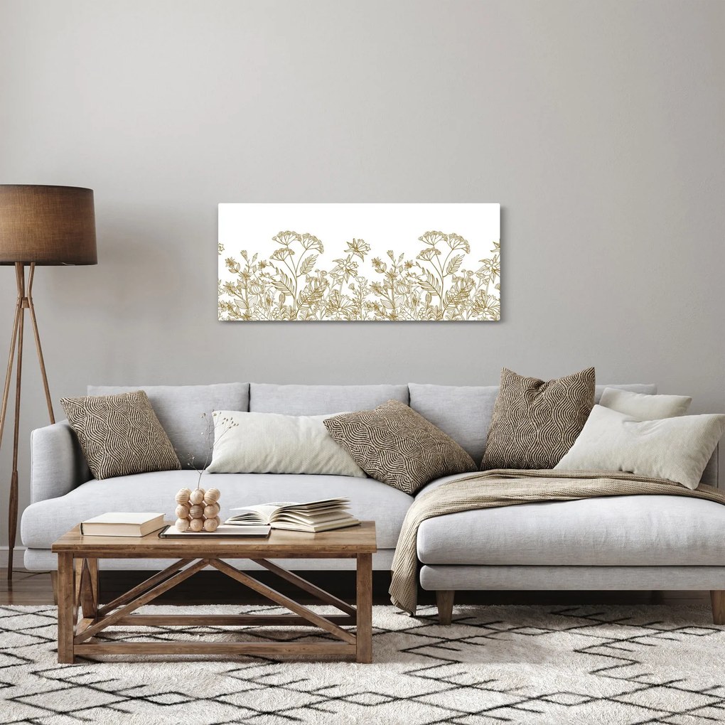 Kép - réti virágok (120x50 cm)