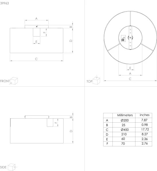 Eglo 39963 - Mennyezeti lámpa TORTOLA 1xE27/40W/230V fekete/arany
