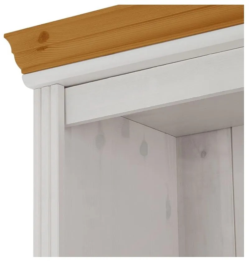 Fehér borovi fenyő könyvespolc 74x223 cm Anita – Støraa