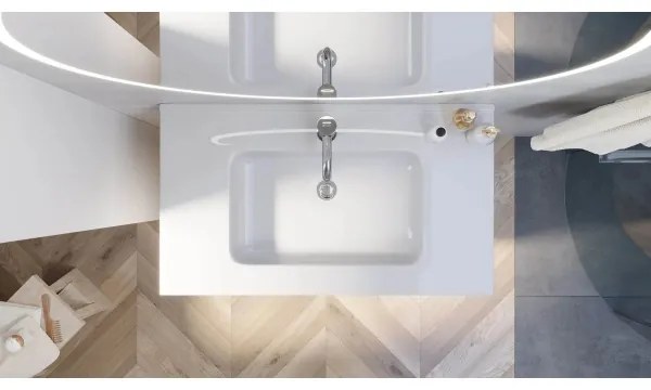 MOLDE 80 cm-es fürdőszobai szekrény mosdóval, fehér