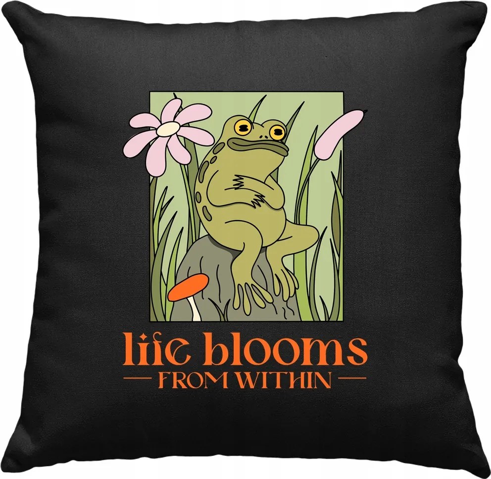 Béka párna vicces béka 6 fekete