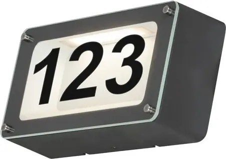 Rabalux led házszám világítás 6w 480lm 4500k antracit hannover