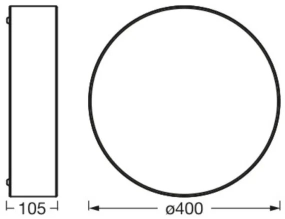 Ledvance - Mennyezeti lámpa ORBIS PÁRIZS 2xE27/25W/230V fekete