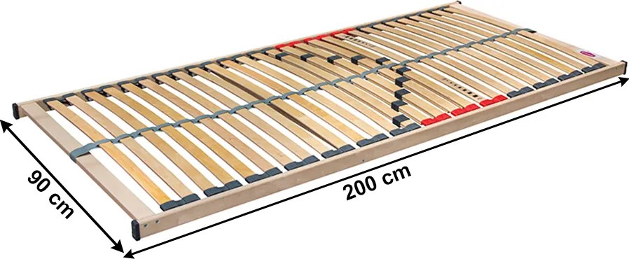 Lamella ágyrács, 90x200 cm, DOUBLE KLASIK NEW