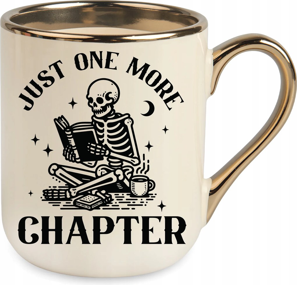 Mesterséges Bögre Elegant Bézs Könyvespolc Just One More Chapter +csomagolás