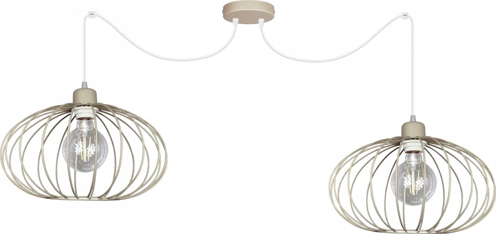 Függő lámpa nappaliba Pók Cora Bézs mennyezeti csillár led mennyezeti lámpa