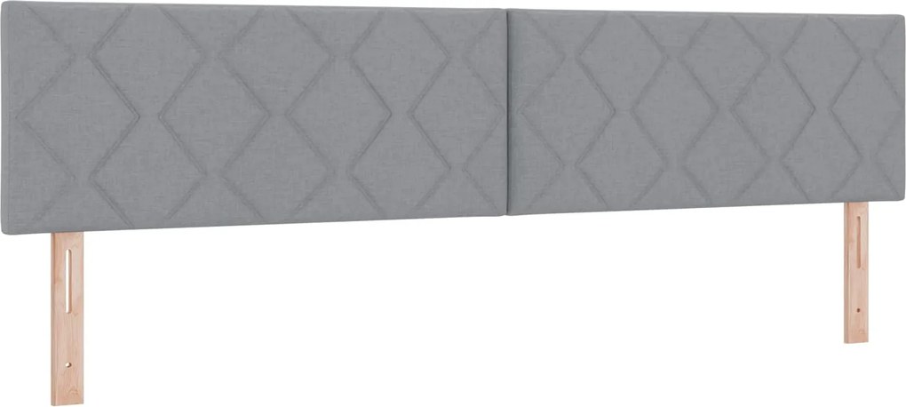 vidaXL Fejtámla Világosszürke 200 cm szövet