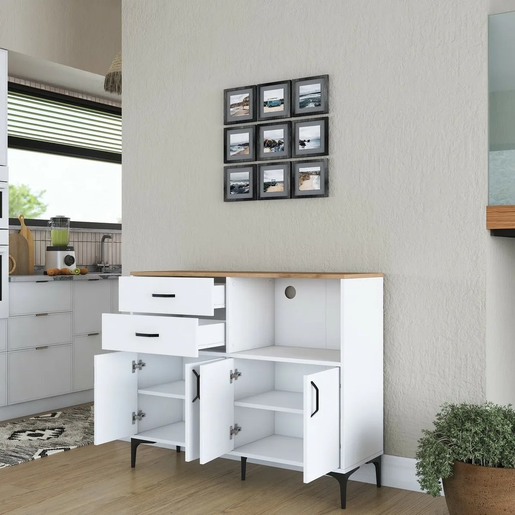 Jeby Walnut and White szekrény