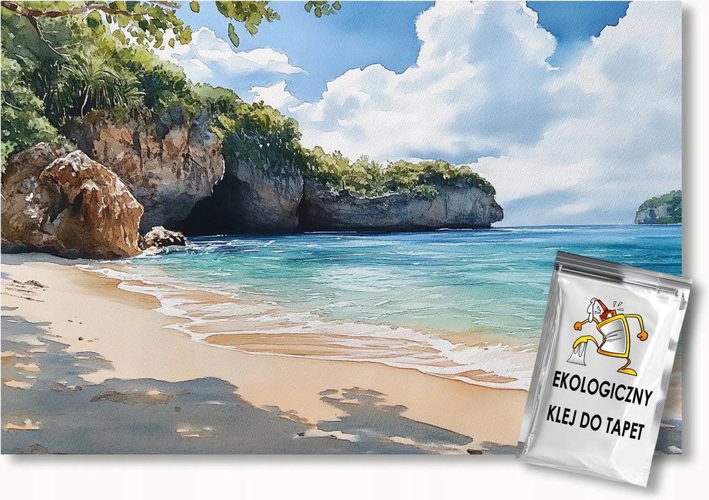 Fotótapéta Flizelina Tájkép Tenger Hullámok Tengerpart Sziklák Barlang 400x280 ragasztó