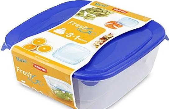 Ételtároló doboz szett Curver 3db-os felvágott hűtőhöz Sajt Joghurt