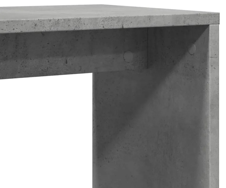 2 db betonszürke szerelt fa kisasztal 50x30x50 cm