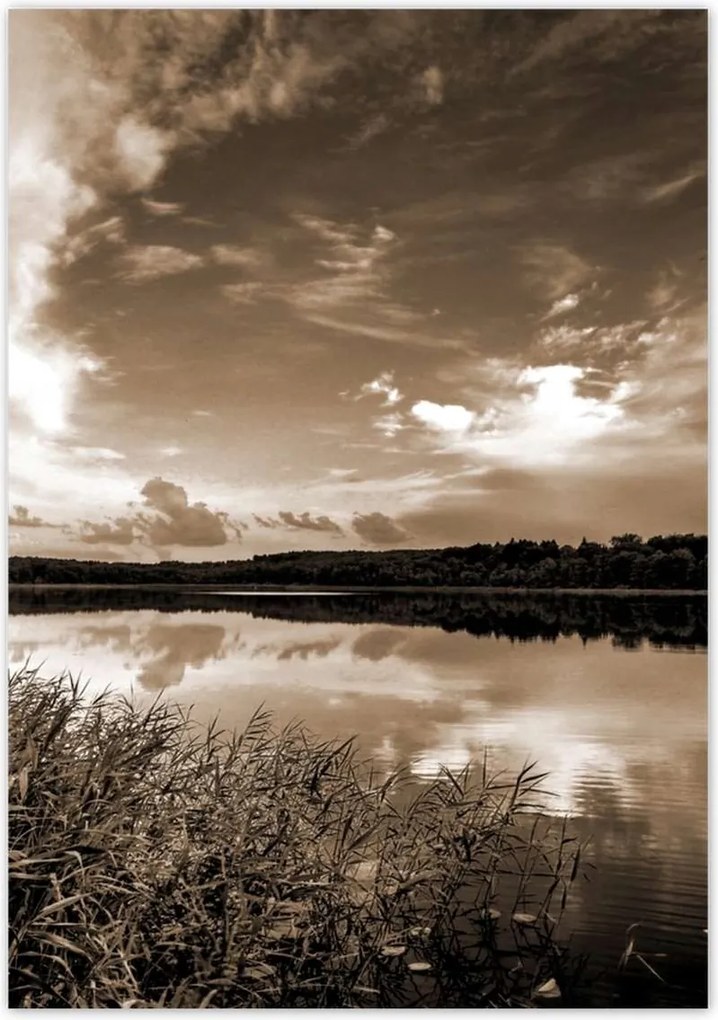 Poszterek 70x100 Sephia Tájkép Tó