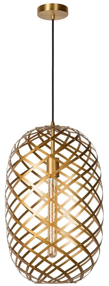 Lucide 21417/32/02 - Csillár zsinóron WOLFRAM 1xE27/60W/230V sárgaréz