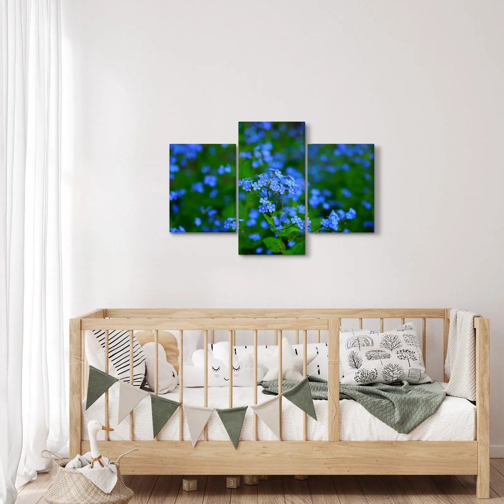 A kék virágok képe (90x60 cm)