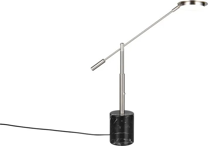 Fekete-ezüstszínű LED asztali lámpa (magasság 65 cm) Fiore – Trio Select