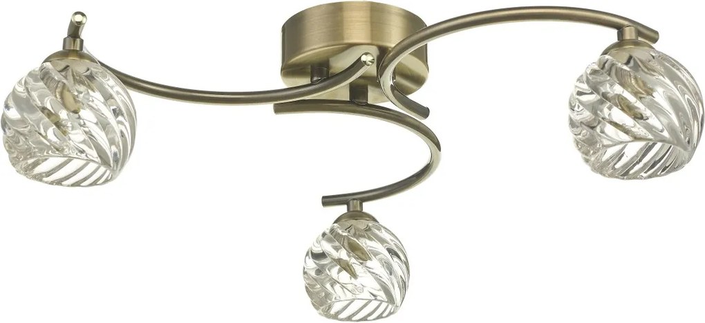 Dar Lighting modern mennyezeti lámpa nakita antik sárgaréz darnak5375-05