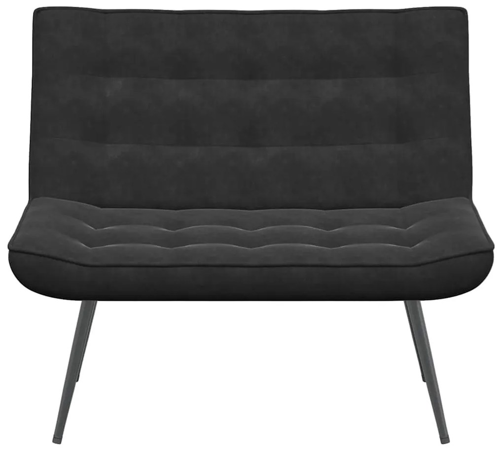 fekete bársonypad 110 x 74 x 84 cm