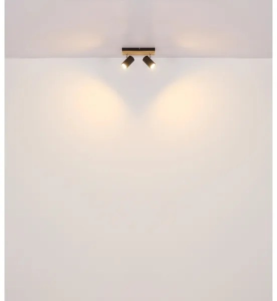 Globo 57909-2 - Spotlámpa KAYDEN 2xGU10/25W/230V fekete