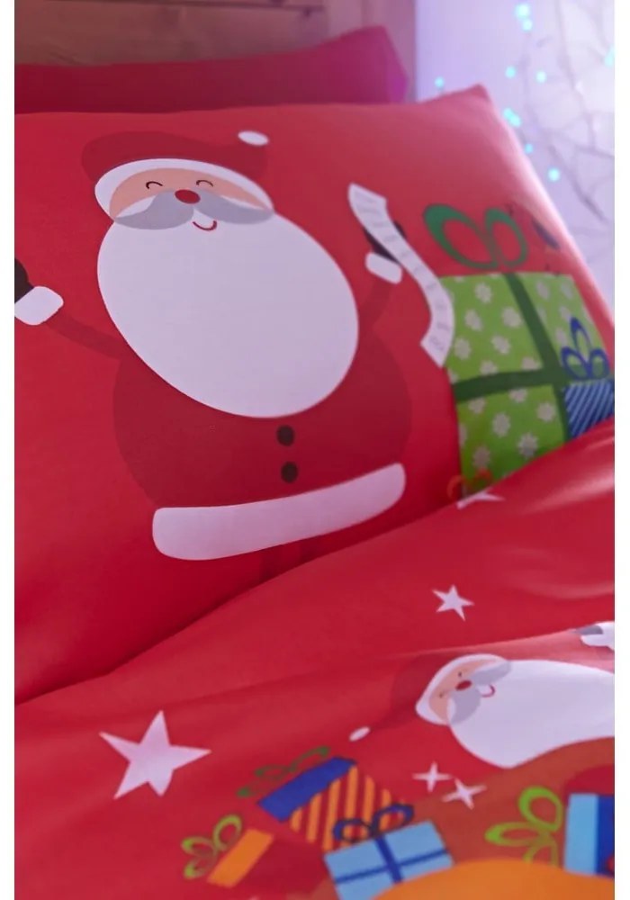 Piros gyerek ágyneműhuzat babaágyhoz 120x150 cm Santa's Christmas Presents – Catherine Lansfield