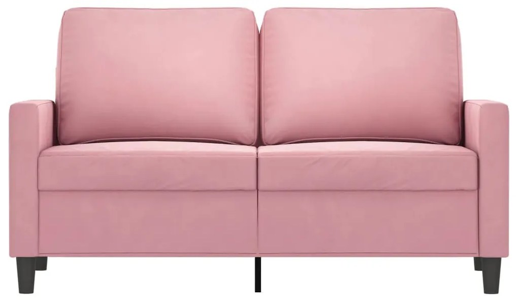 kétszemélyes rózsaszín bársony kanapé 120 cm