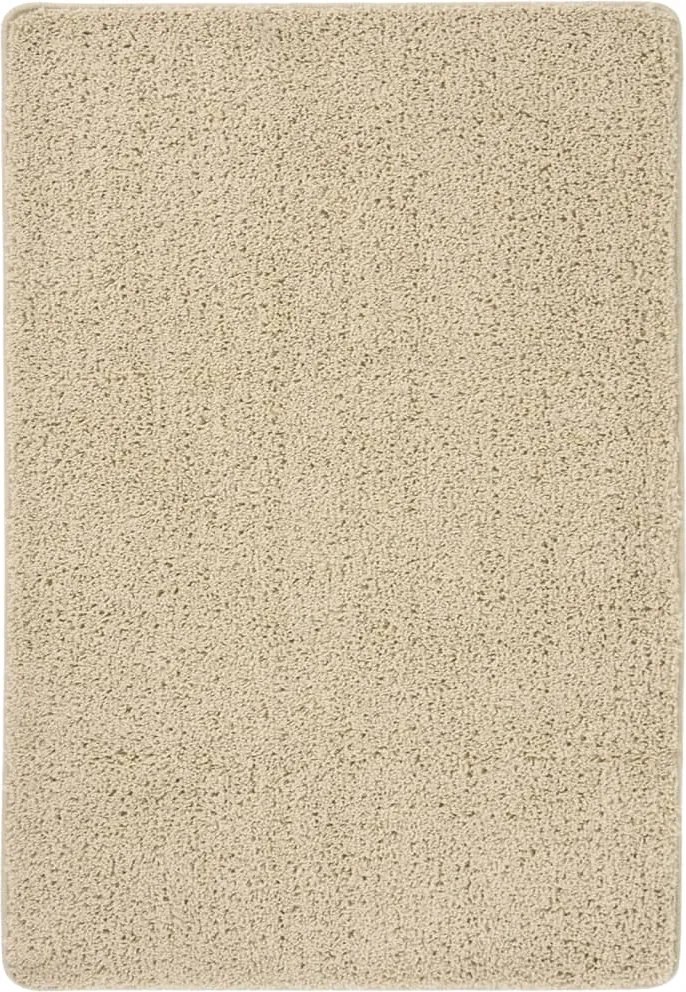 vidaXL krémszínű csúszásmentes bozontos szőnyeg 160 x 230 cm
