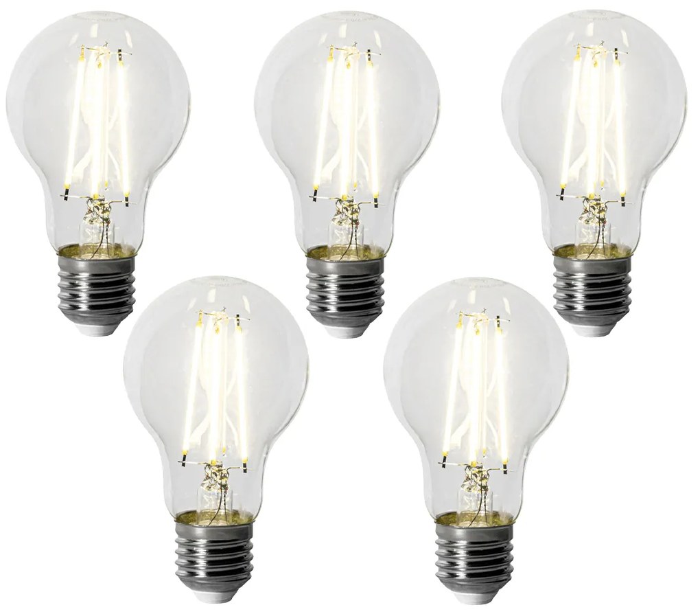 5 darabos E27 szabályozható LED izzó készlet A60 6W 500 lm 4000K