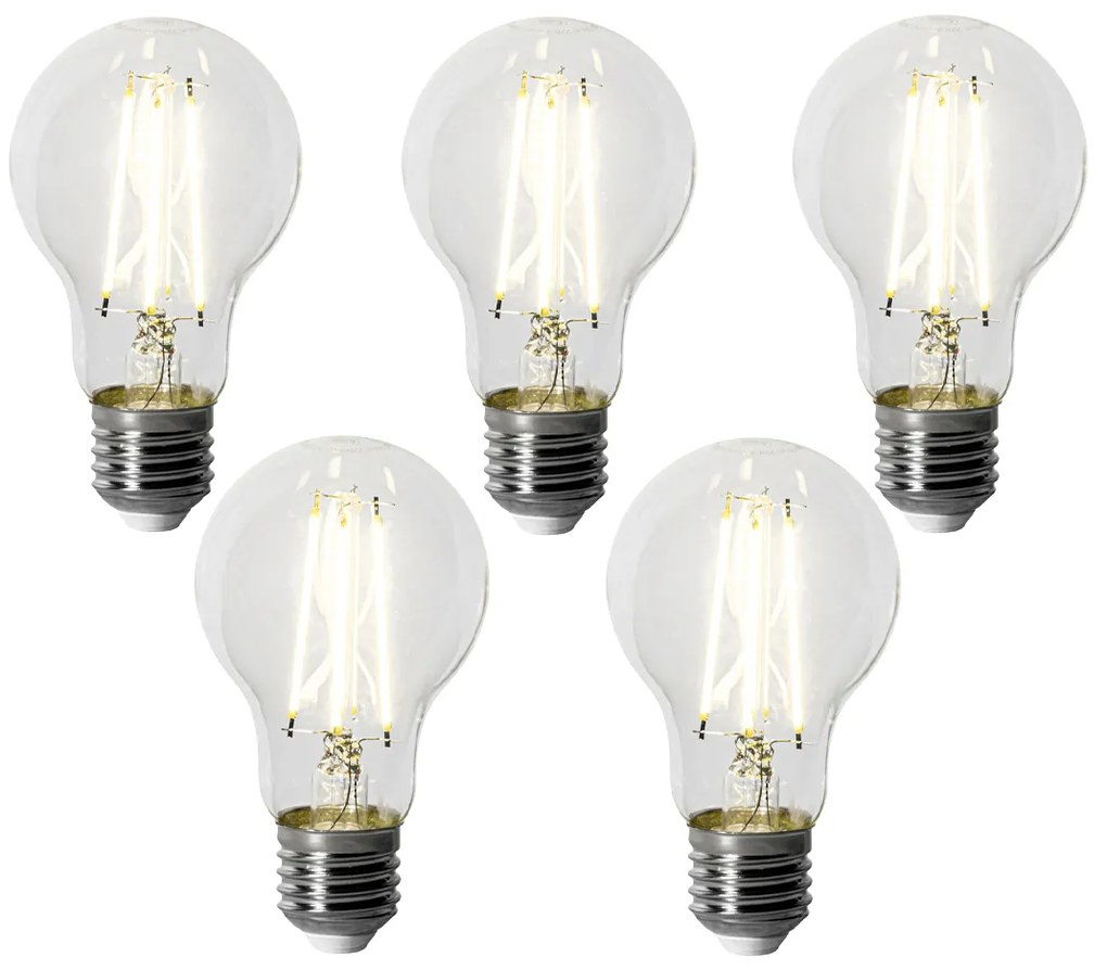 5 db E27 dimbare LED lamp A60 6W 500 lm 4000K