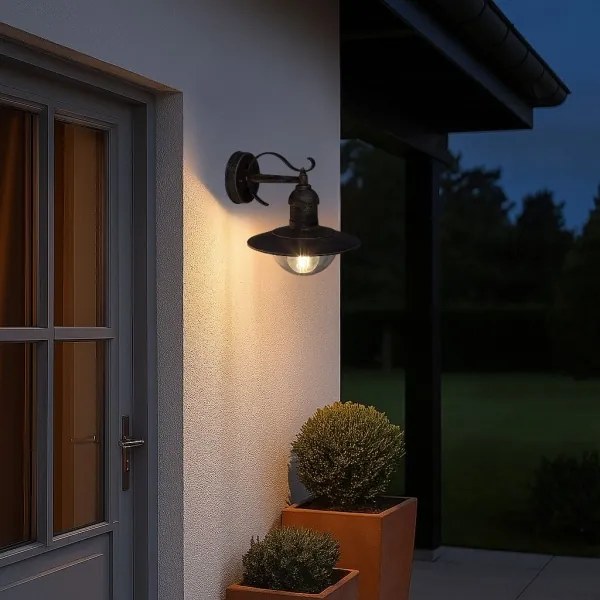 Brilagi - Kültéri fali lámpatest MOLDE 1xE27/60W/230V IP44 bronz/patina