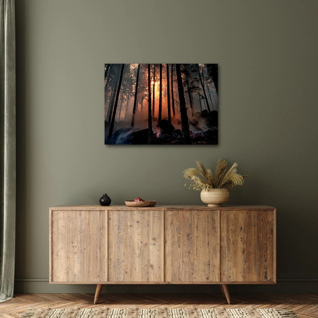 Sötét erdő képe (70x50 cm)