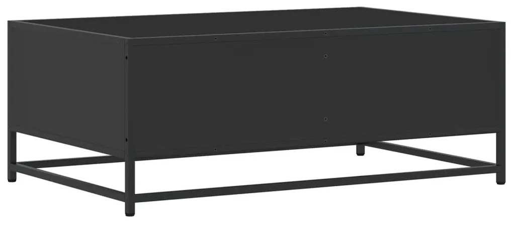 fekete szerelt fa és fém dohányzóasztal 90 x 57 x 35 cm
