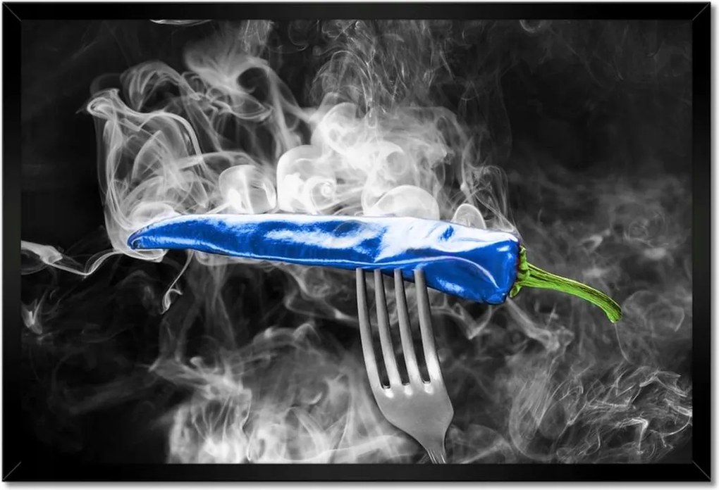 Poszterek keretben 60x40 Kék erős paprika