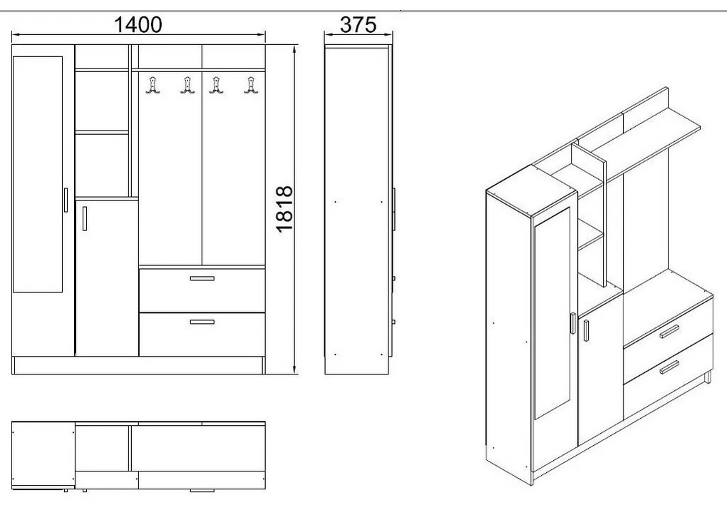 Dana White előszoba szett