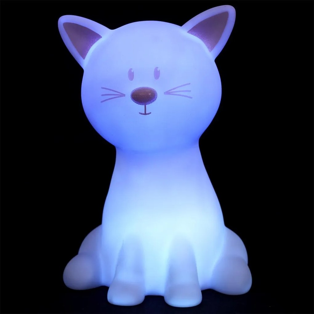 LED-es éjszakai világítás CATTY 19cm, fehér