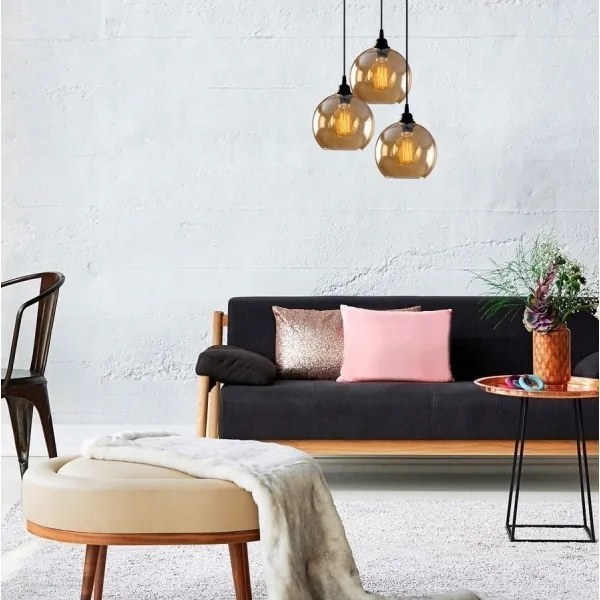 Csillár zsinóron GOLD 3xE27/40W/230V