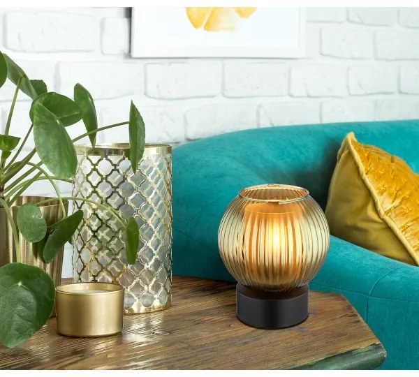 Globo 15638TG - Asztali lámpa ZUMBA 1xE27/25W/230V átm. 15 cm zöld