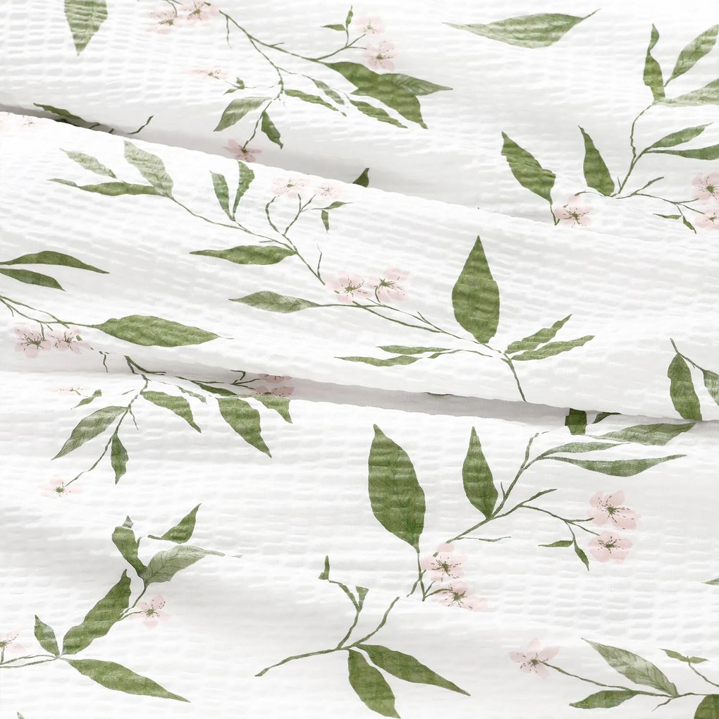 Goldea krepp ágyneműhuzat - jázmin virágmintás 140 x 200 és 70 x 90 cm