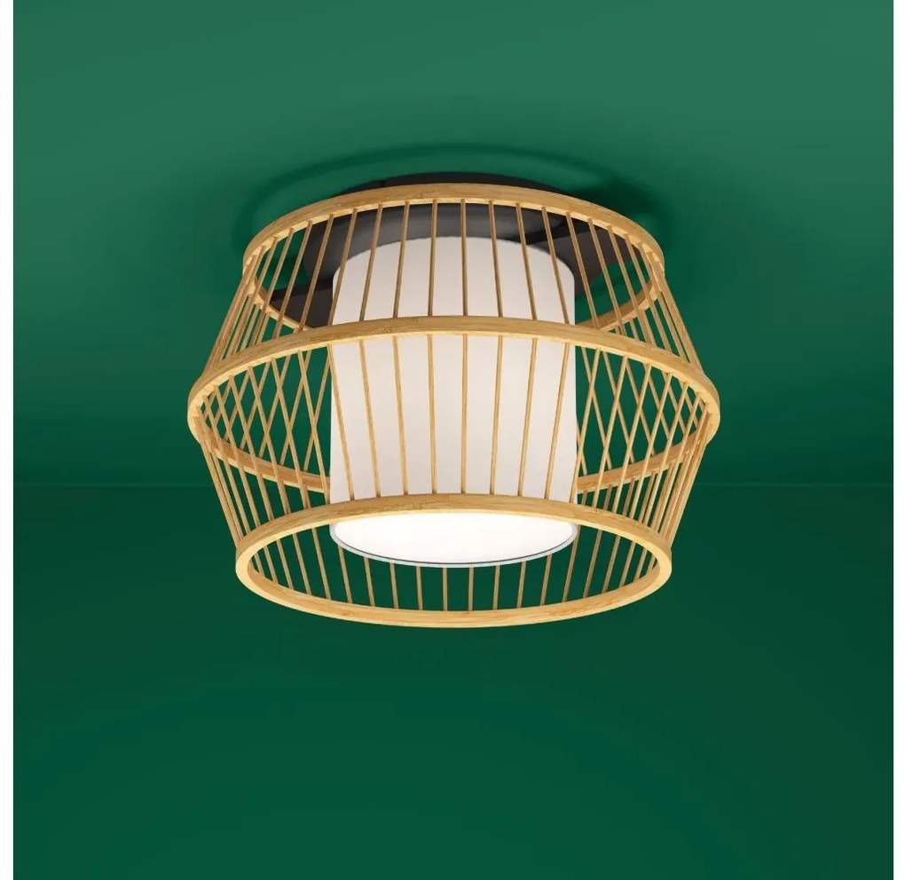Eglo 390232 - Mennyezeti lámpa MONTERROSO 1xE27/40W/230V bambusz