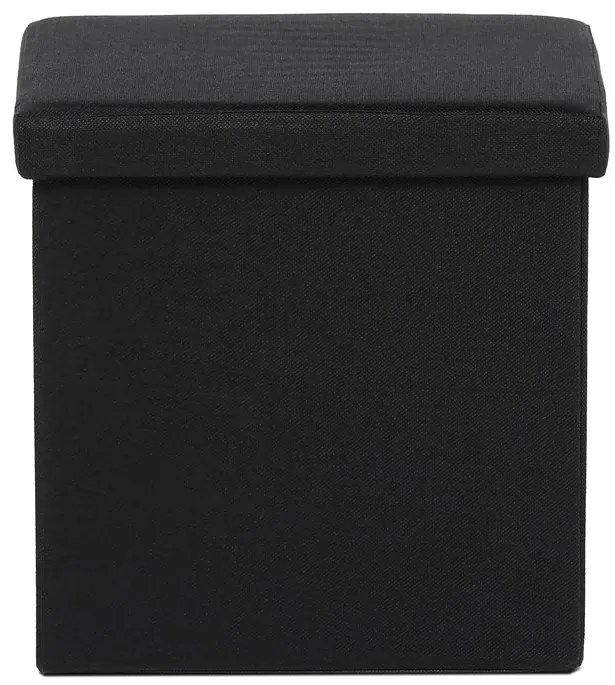 Fekete Szövet Tárolós Puff. TAB-461 BK2