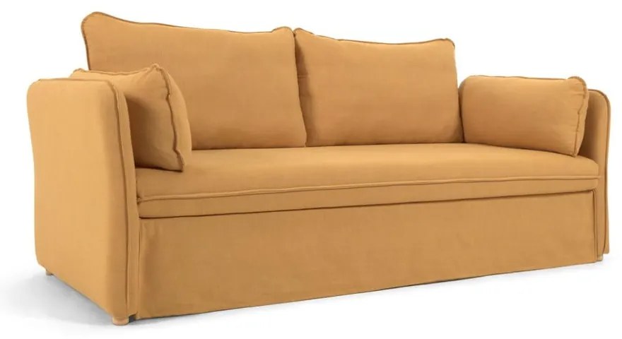 Mustársárga kinyitható kanapé 210 cm Tanit – Kave Home