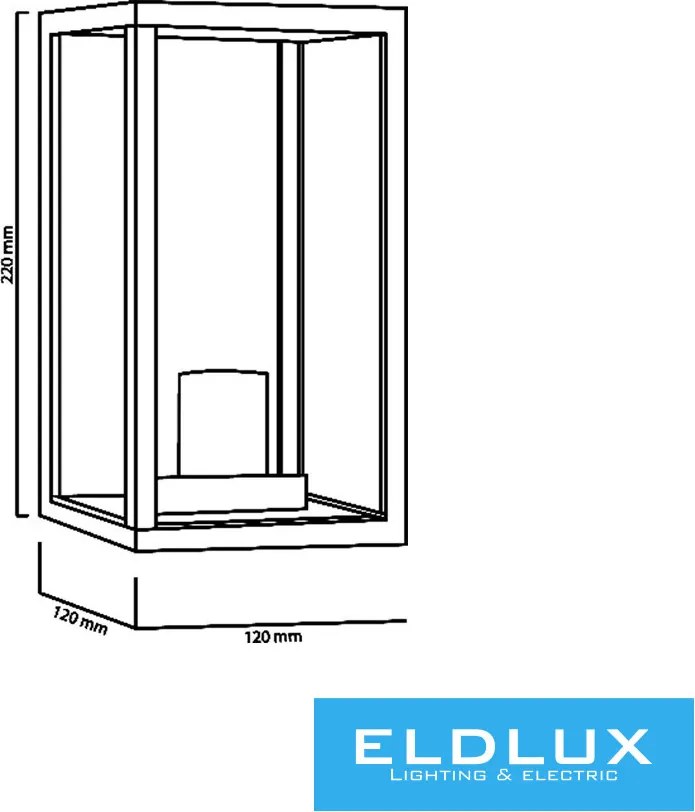 ELDLUX H220-B Modern Kültéri Fali Lámpa IP44