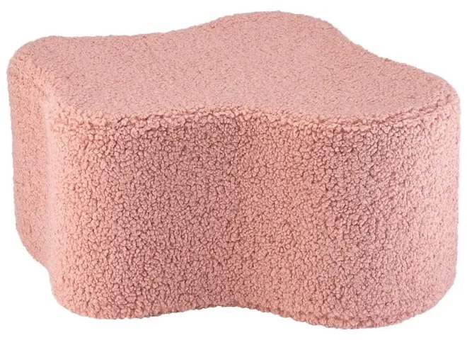 Rózsaszín buklé gyerek puff Cloud – Wigiwama