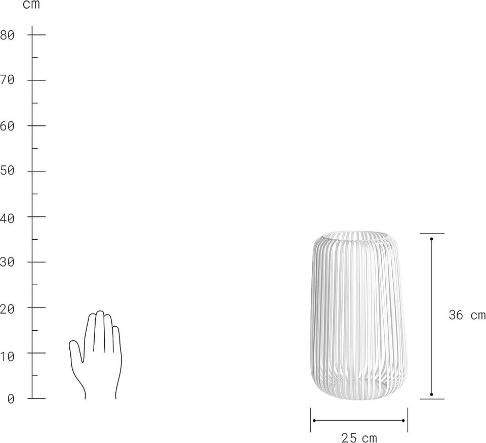 COCOON lámpás, fehér 36cm