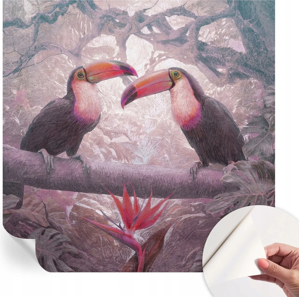 Dekoratív Öntapadós Tapéta Divatos Minták Egzotikus pár 250x250 cm