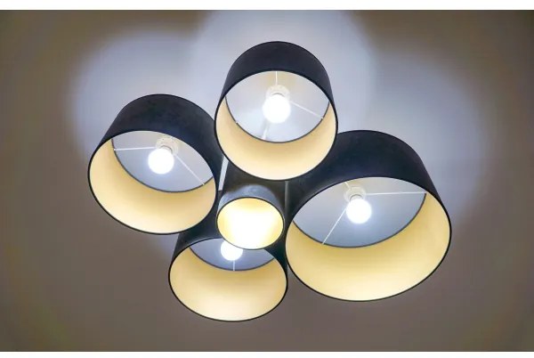 Duolla - Mennyezeti lámpa ROLLER PENTO 5xE27/60W/230V antracit