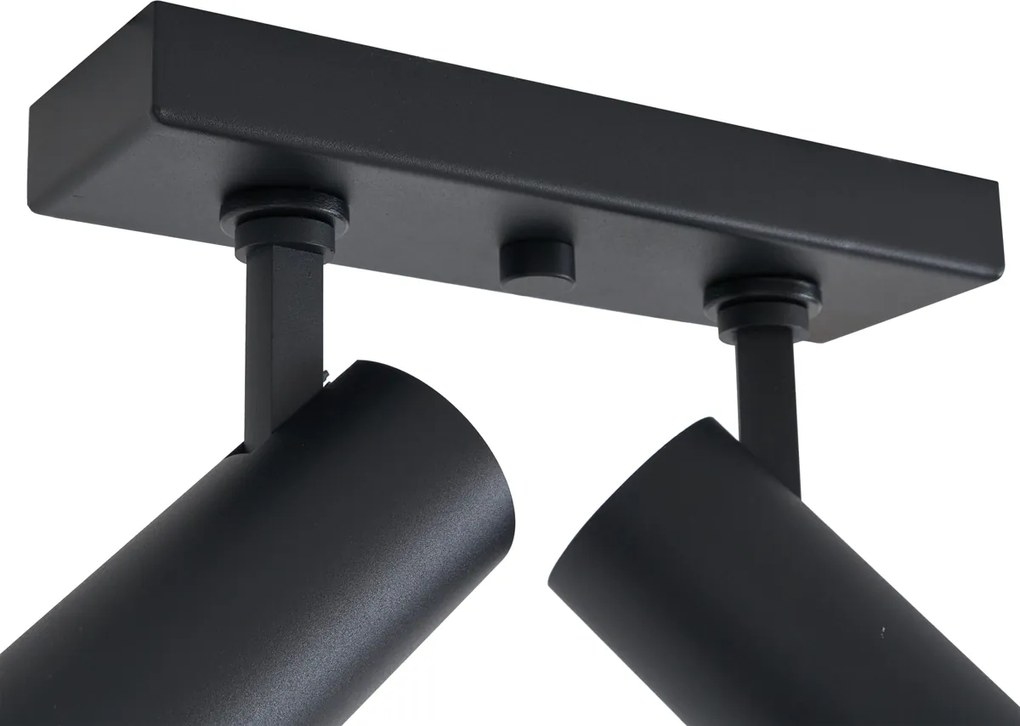 Modern mennyezeti lámpa fekete LED-del, szabályozható, 2 lámpás - Tate