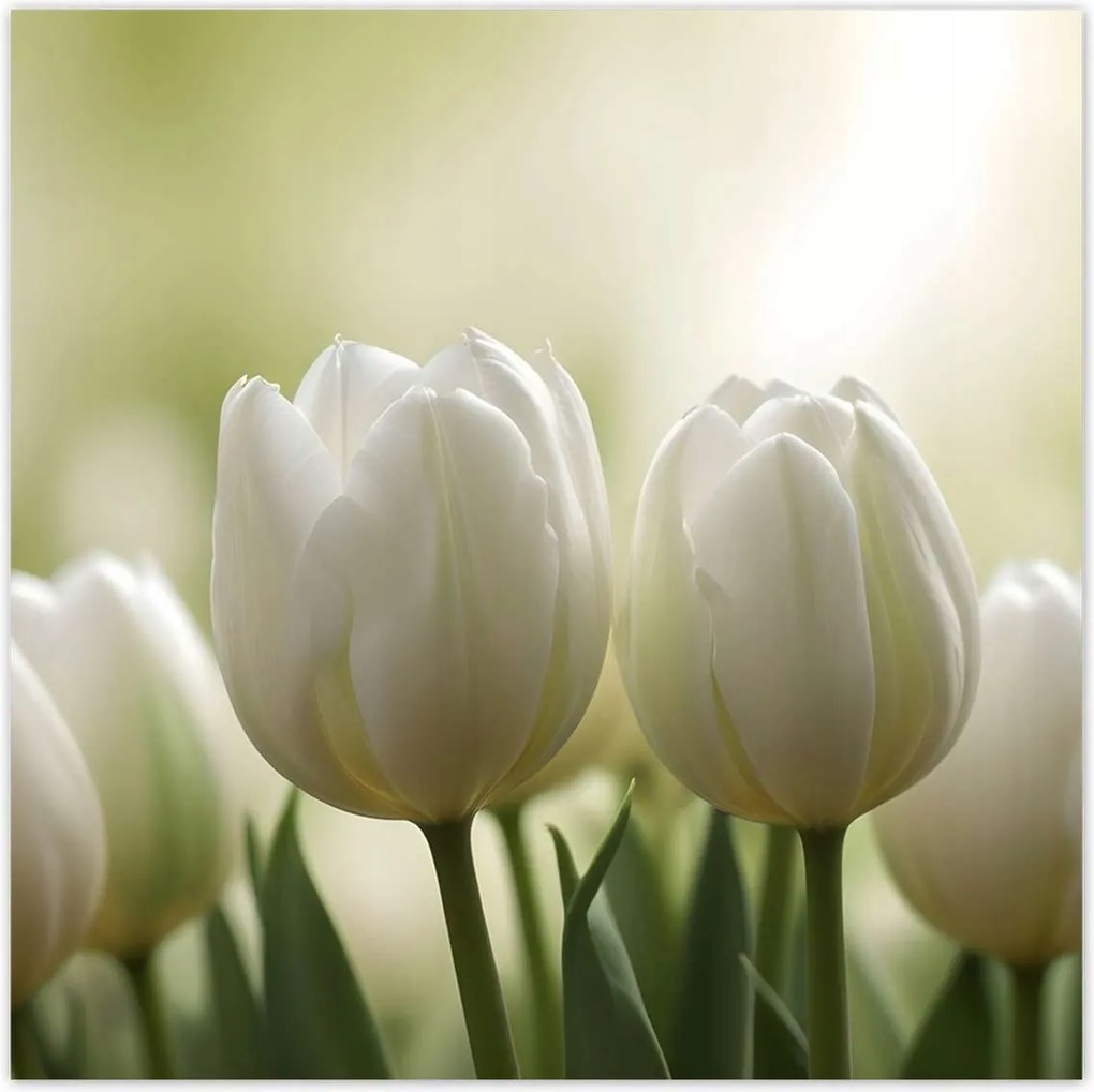 Fotótapéták 312x312 Fehér tulipánok