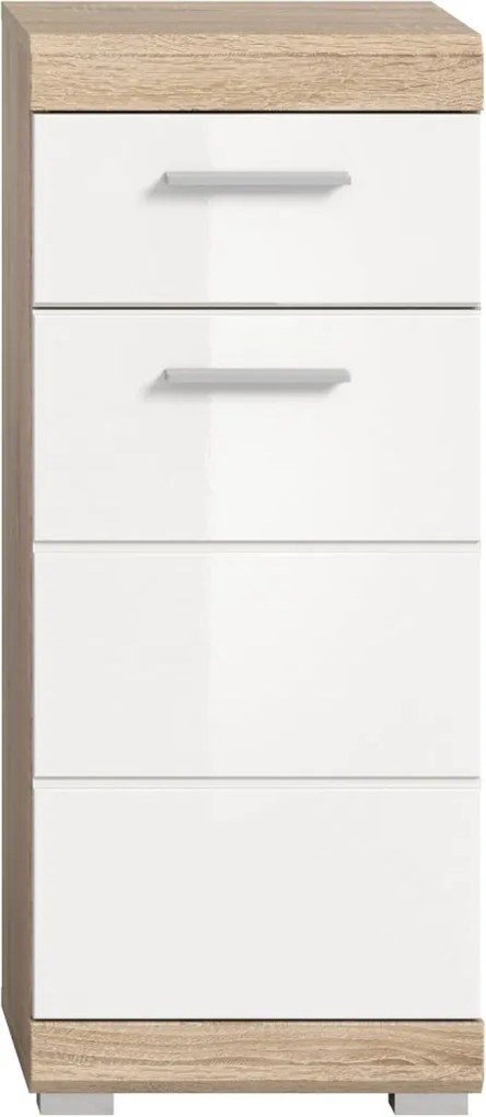 Lambada fürdőszoba szekrény sonoma tölgy/fehér