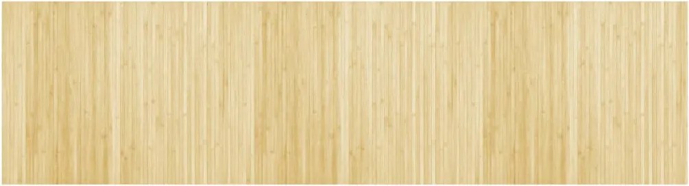 vidaXL négyszögletű világos természetes bambusz szőnyeg 80 x 300 cm