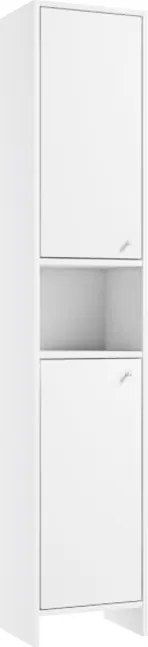 Fürdőszobaoszlop álló, matt fehér 170x30 cm Praktikus szekrény